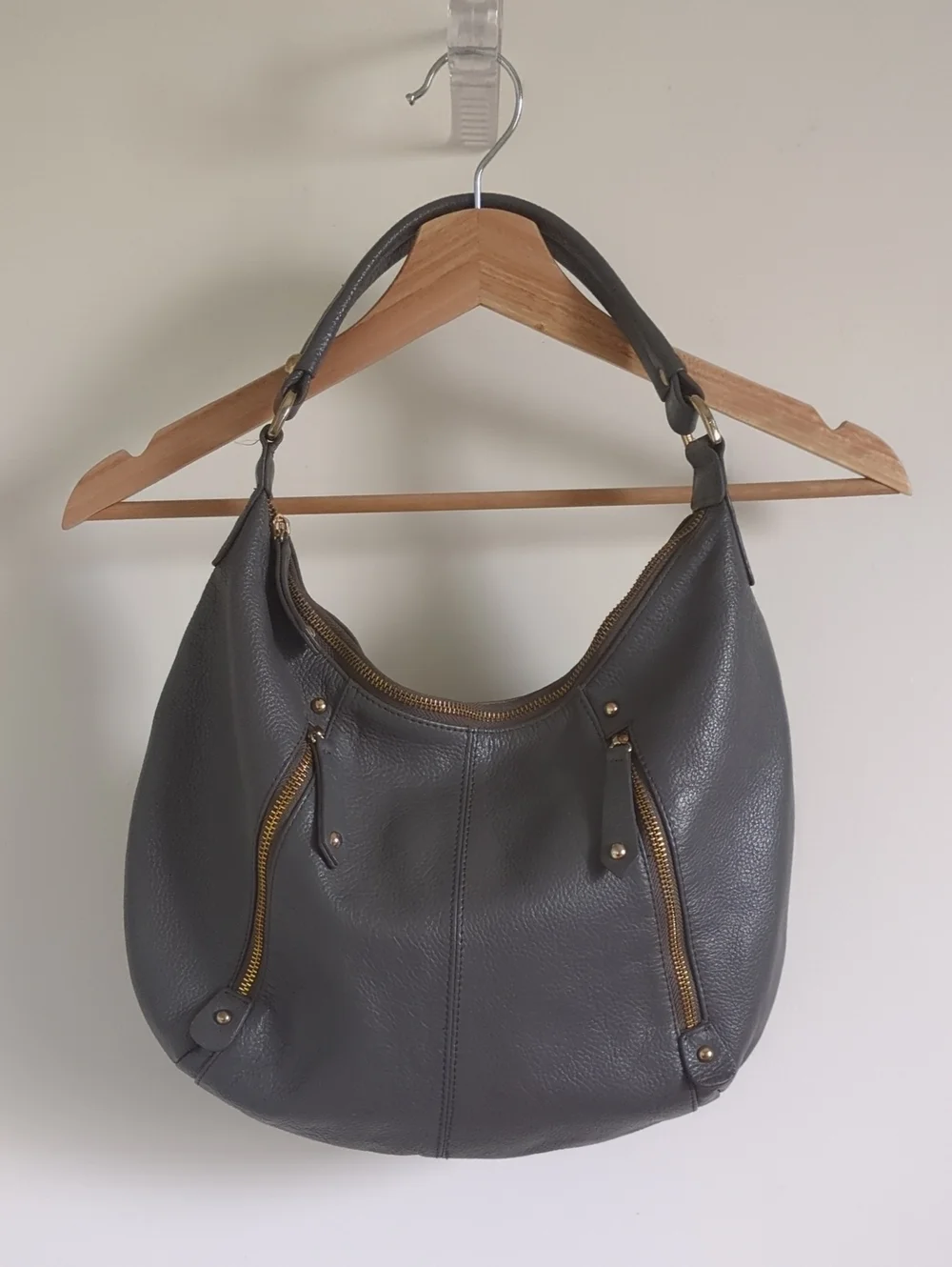 Kristen Bell/Erica Anenberg Y2K Tribeca Hobo Shoulder Bag Gray